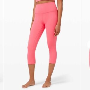 Lululemon Align crop size 8 guava pink